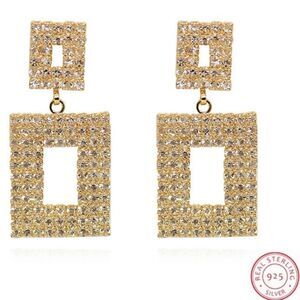Sparkling Dangly Earrings Rhinestones Hanging Earrings